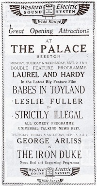 Palace advert