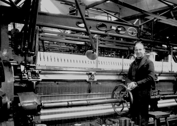 John Pollard making lace